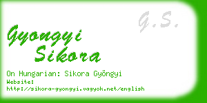 gyongyi sikora business card