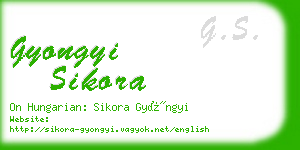 gyongyi sikora business card